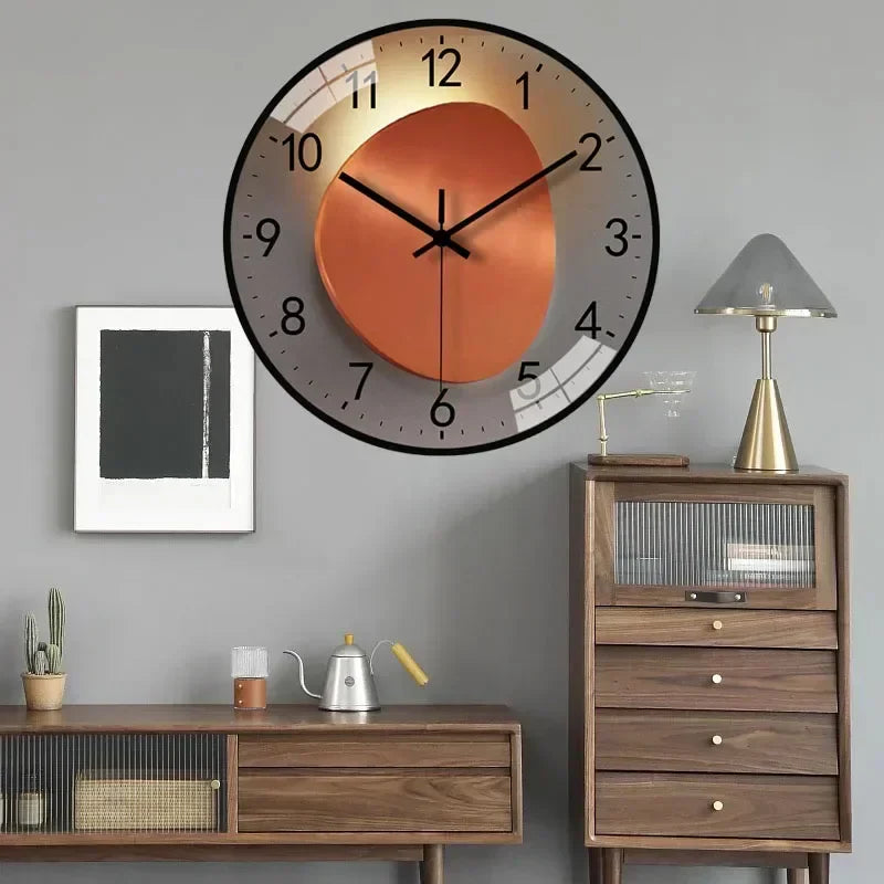 SilentTime – Horloge Murale Numérique Classique | Design Silencieux | 30 cm | Idéal pour Chambre ou Salon