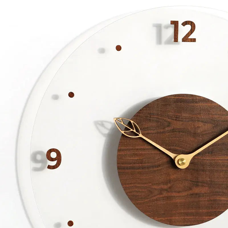 WalnutCraft - Horloge murale en bois de noyer