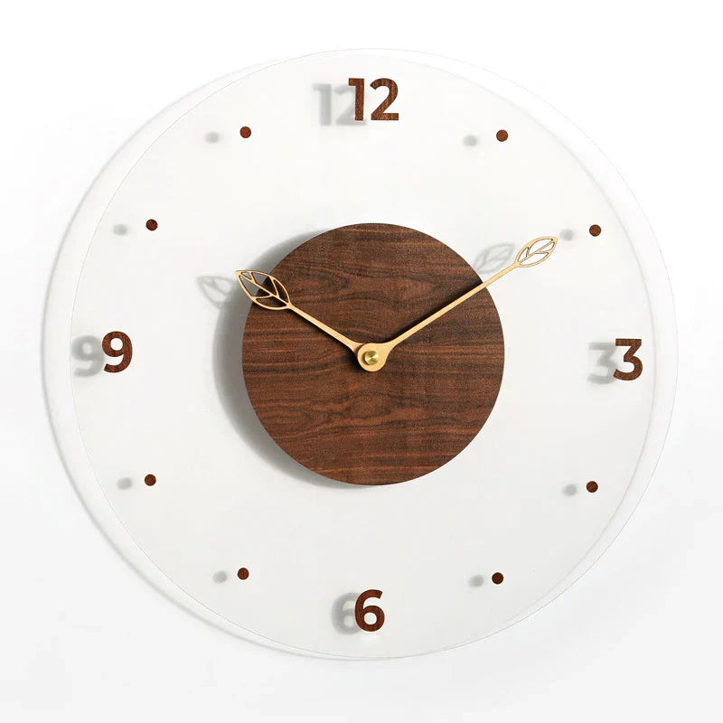 WalnutCraft - Horloge murale en bois de noyer