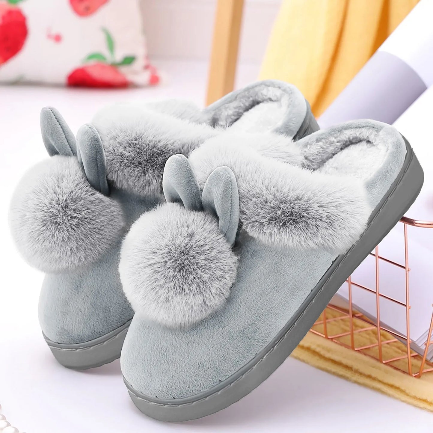 CozyBunny | Pantoufles Lapin en Peluche Douce