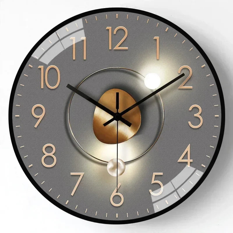 SilentTime – Horloge Murale Numérique Classique | Design Silencieux | 30 cm | Idéal pour Chambre ou Salon