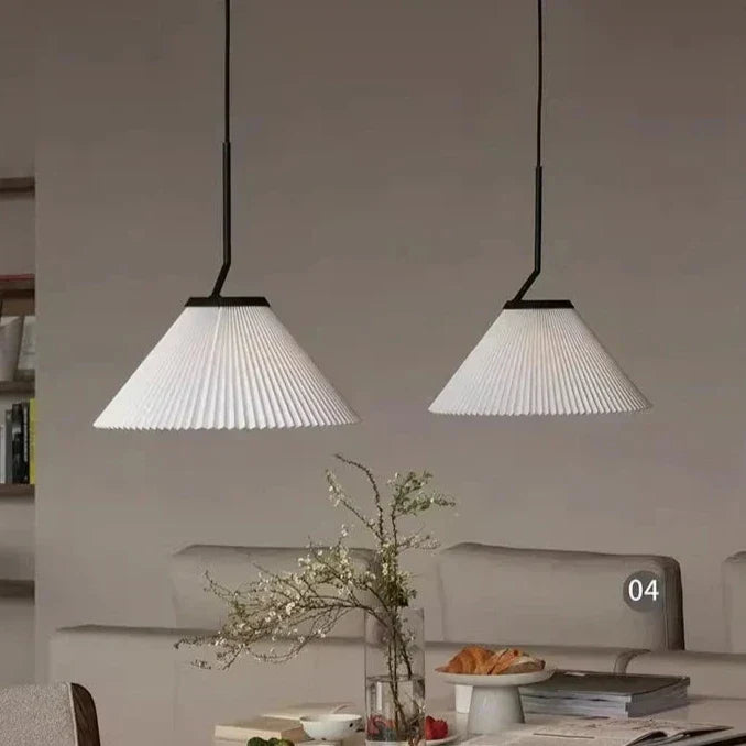 CrèmeNord – Suspension Plissée au Charme Scandinave