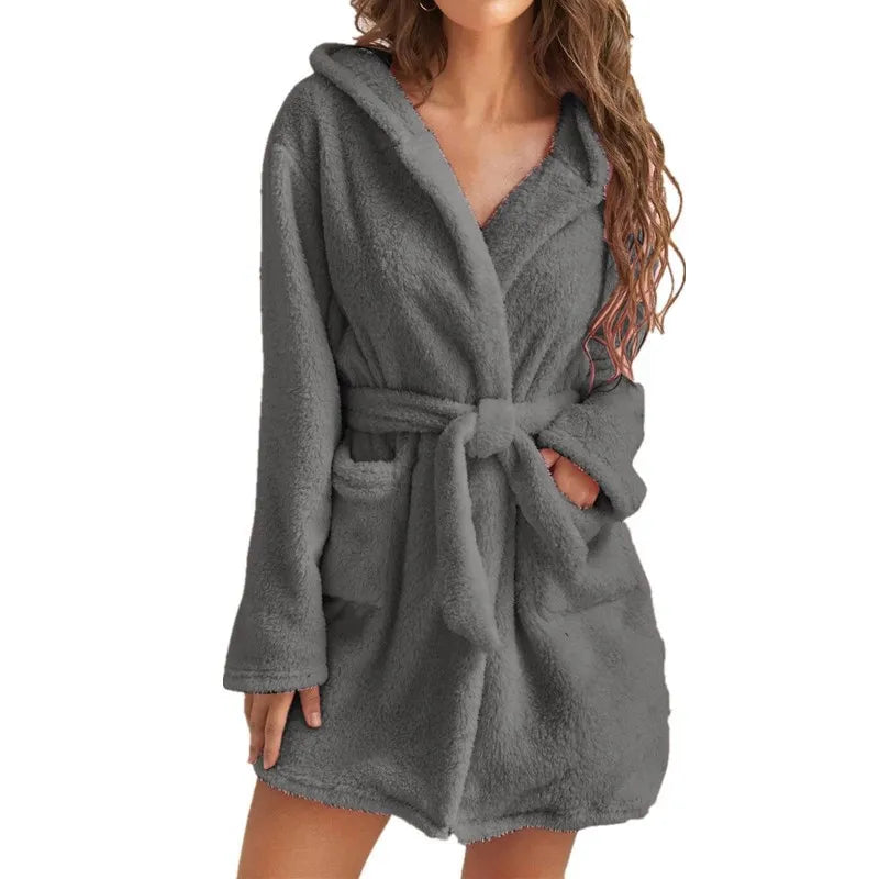 CozyElegance – Peignoir Épais et Chaleureux pour l’Hiver
