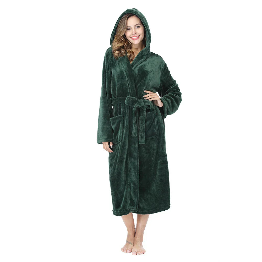 ChicHoodie – Robe Longue à Capuche en Polaire