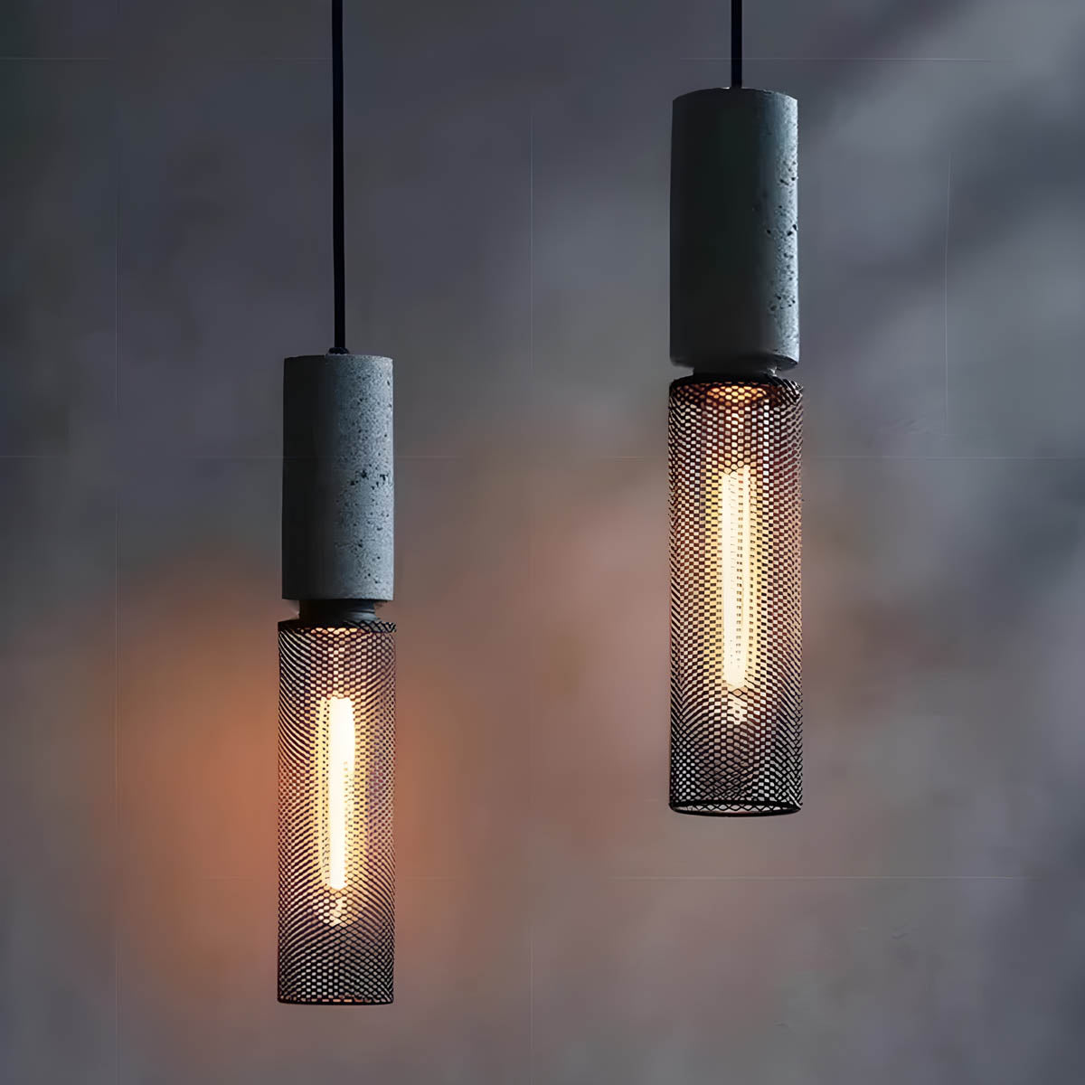 FERROX | Suspension Industrielle – Béton & Fer – LED avec Douille E27