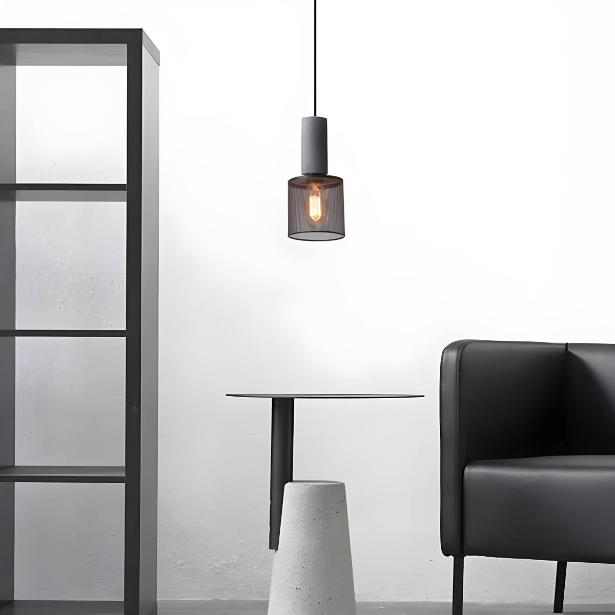 FERROX | Suspension Industrielle – Béton & Fer – LED avec Douille E27