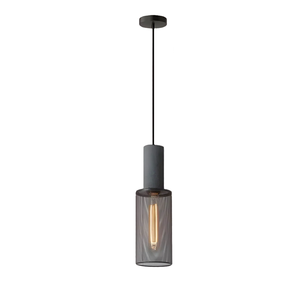 FERROX | Suspension Industrielle – Béton & Fer – LED avec Douille E27