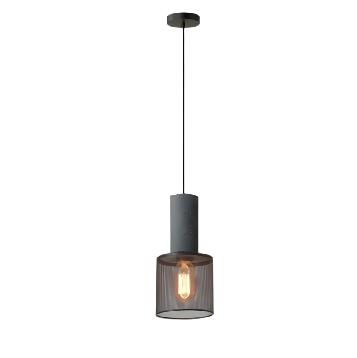 FERROX | Suspension Industrielle – Béton & Fer – LED avec Douille E27