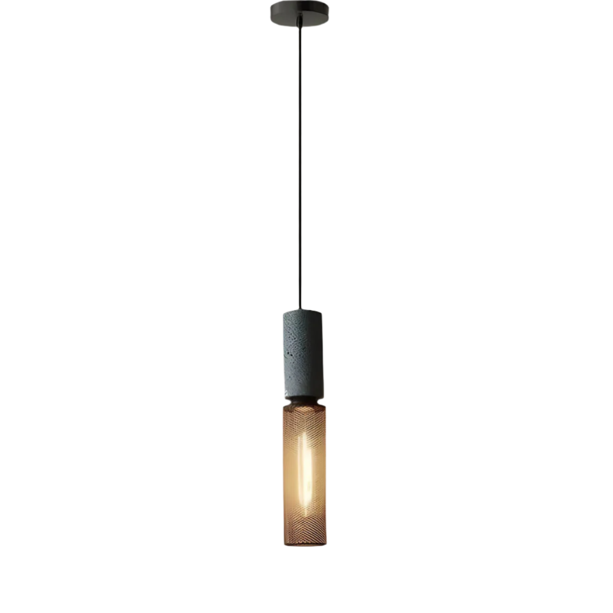 FERROX | Suspension Industrielle – Béton & Fer – LED avec Douille E27