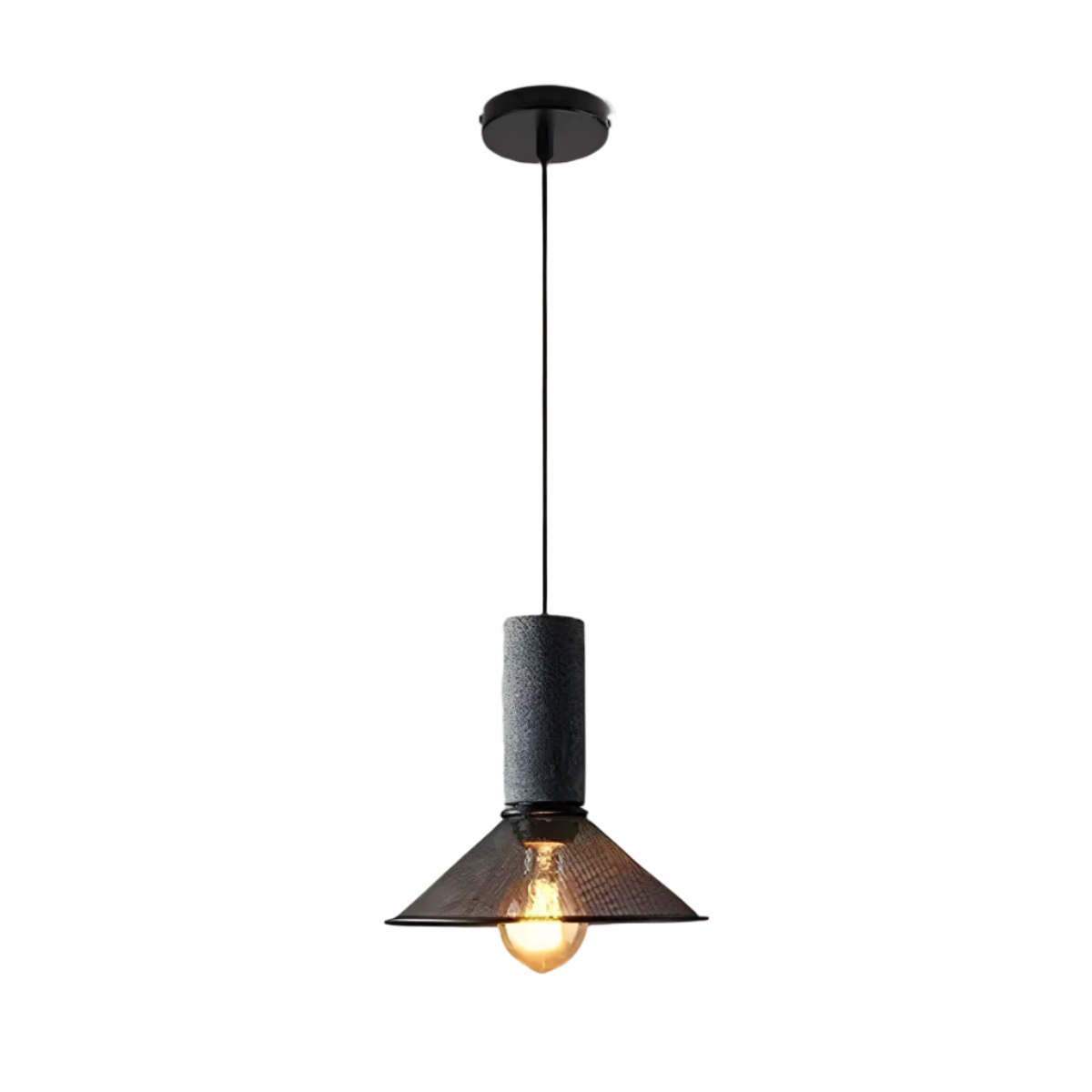 FERROX | Suspension Industrielle – Béton & Fer – LED avec Douille E27