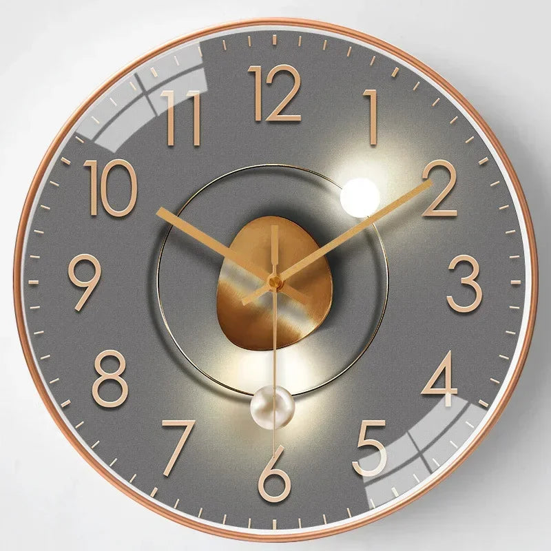 SilentTime – Horloge Murale Numérique Classique | Design Silencieux | 30 cm | Idéal pour Chambre ou Salon