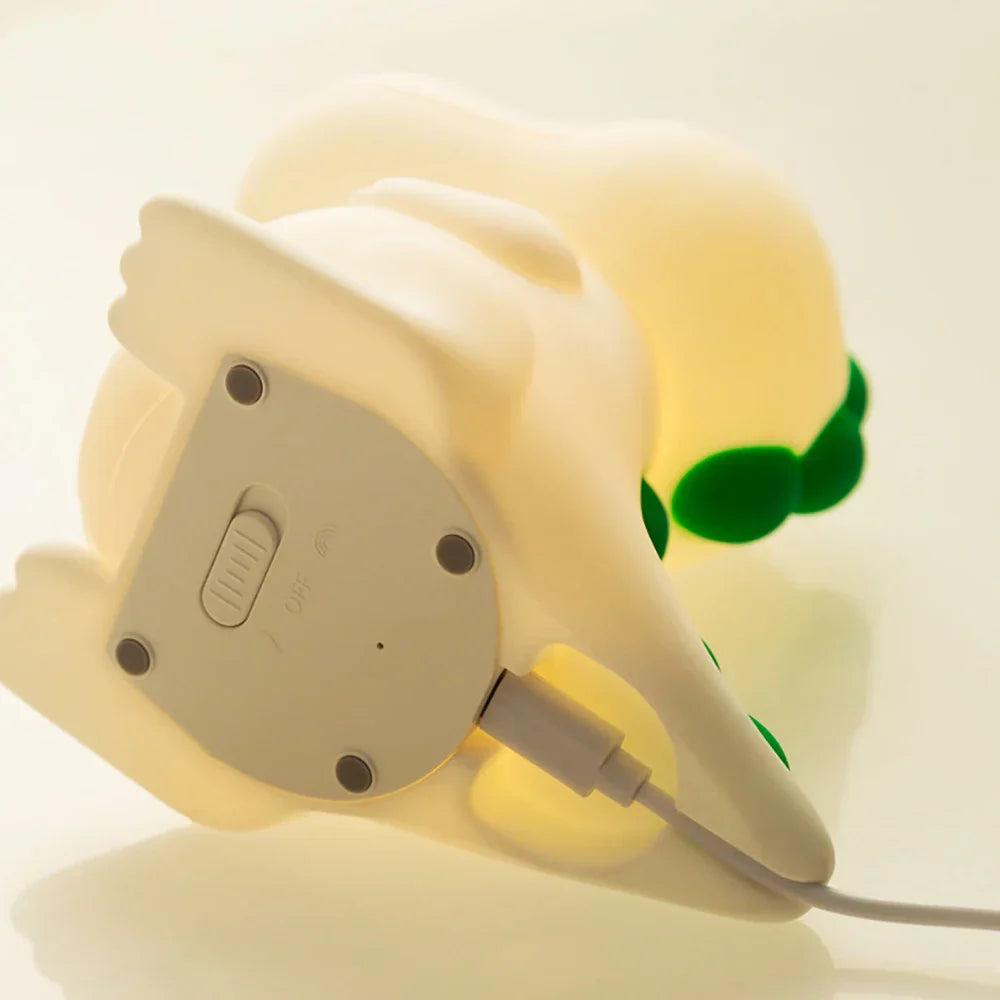 DinoGlow - Lampe de Nuit Rechargeable à 7 Couleurs