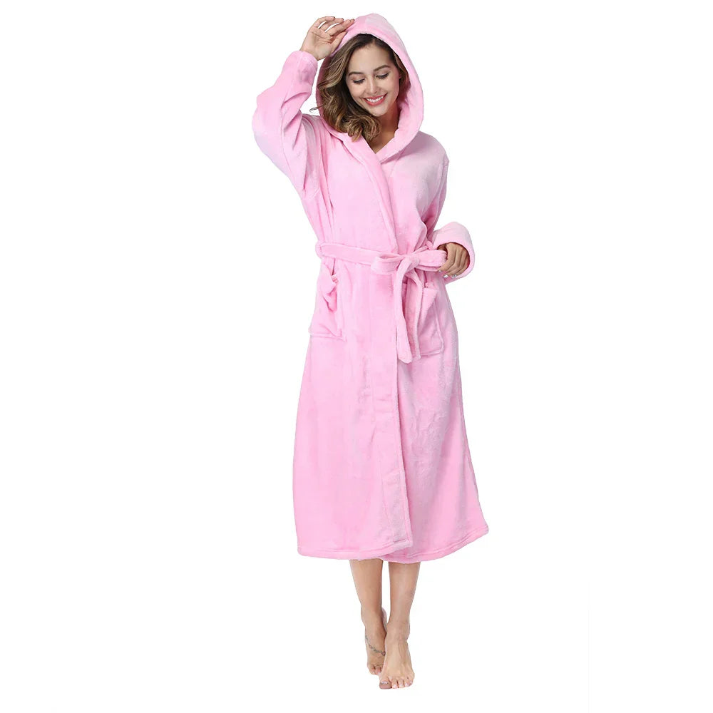 ChicHoodie – Robe Longue à Capuche en Polaire