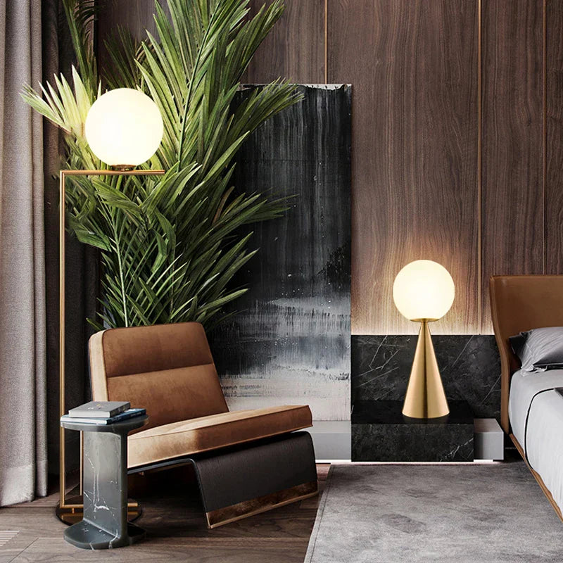 LusterLuxe - Lampe de Table Simple en Verre pour Lecture et Décoration