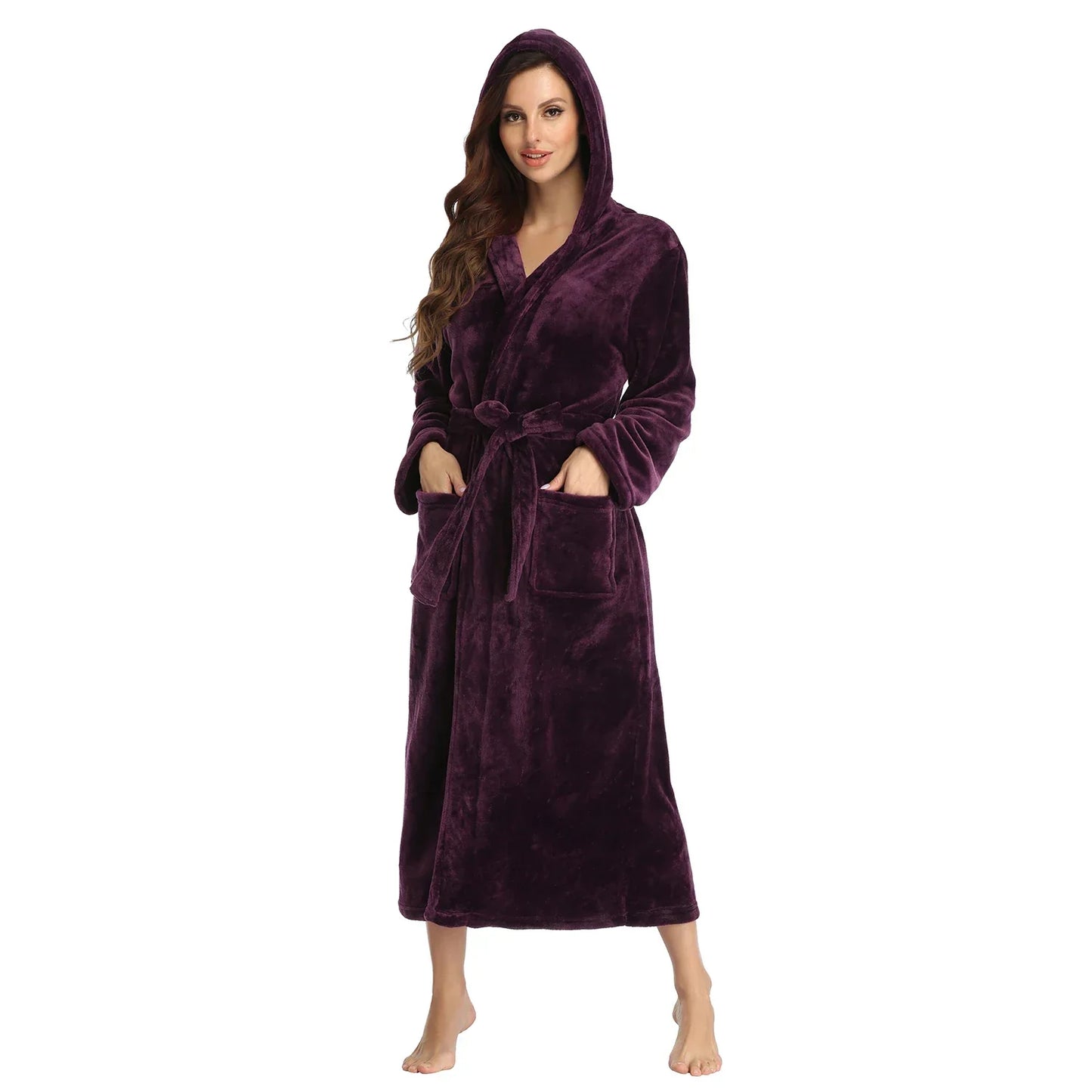 ChicHoodie – Robe Longue à Capuche en Polaire