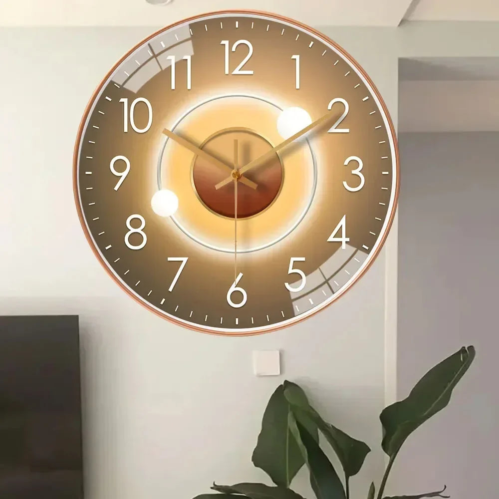 SilentTime – Horloge Murale Numérique Classique | Design Silencieux | 30 cm | Idéal pour Chambre ou Salon