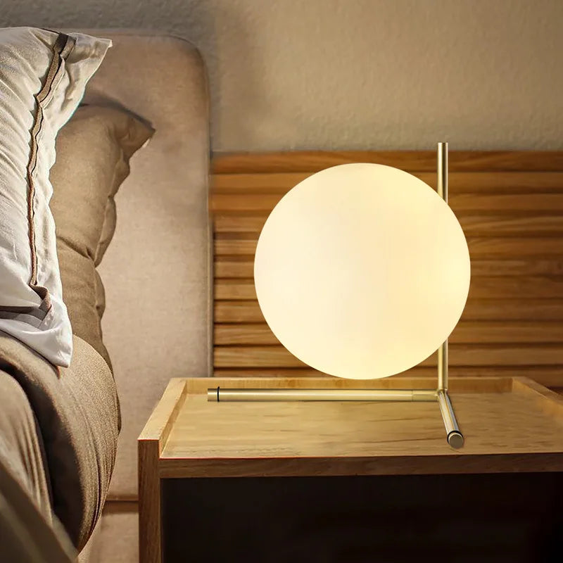 LusterLuxe - Lampe de Table Simple en Verre pour Lecture et Décoration