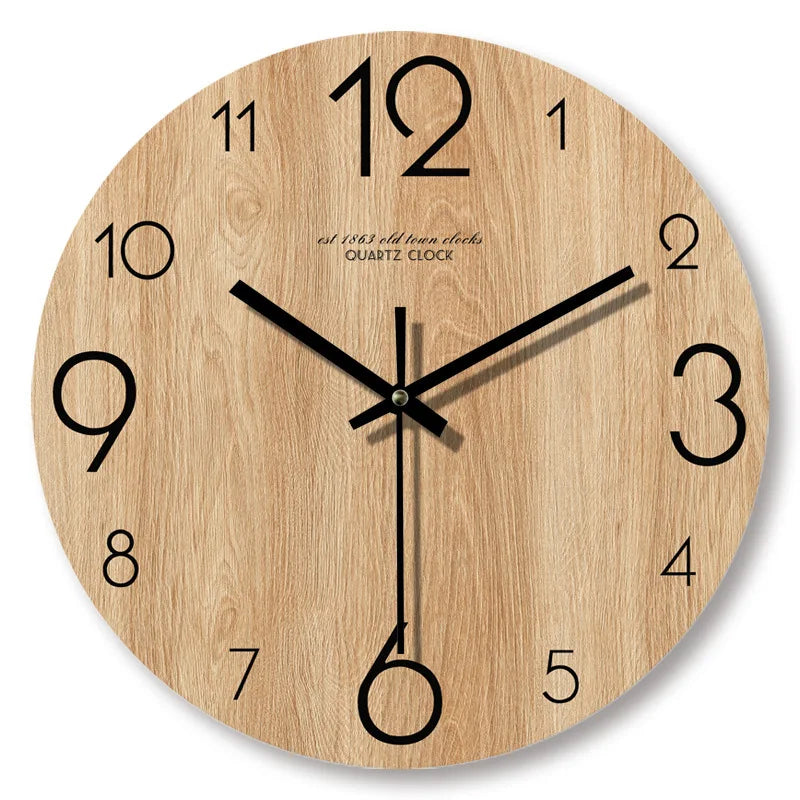 WoodGrain - Horloge murale en bois design