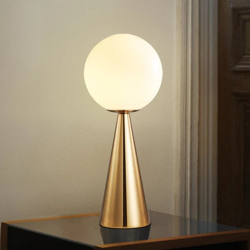 ModernFusion - Lampe de Chevet Créative en Verre Doré