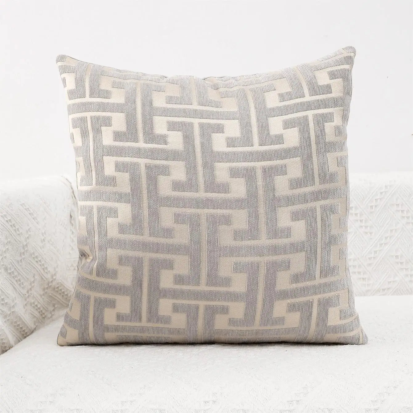 CountryCharm | Housse de Coussin Rayée pour Salon et Canapé – Style Campagne Chic