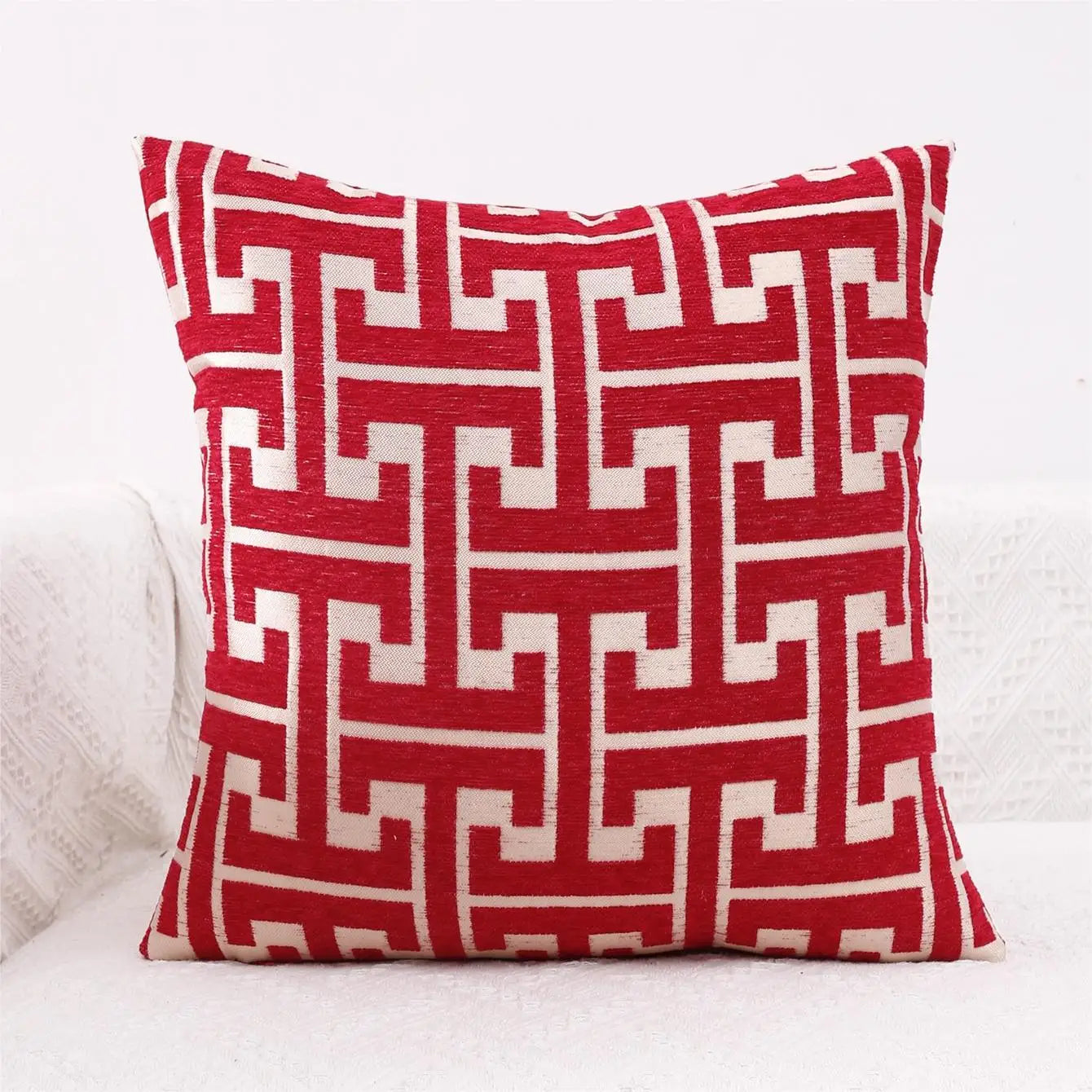 CountryCharm | Housse de Coussin Rayée pour Salon et Canapé – Style Campagne Chic