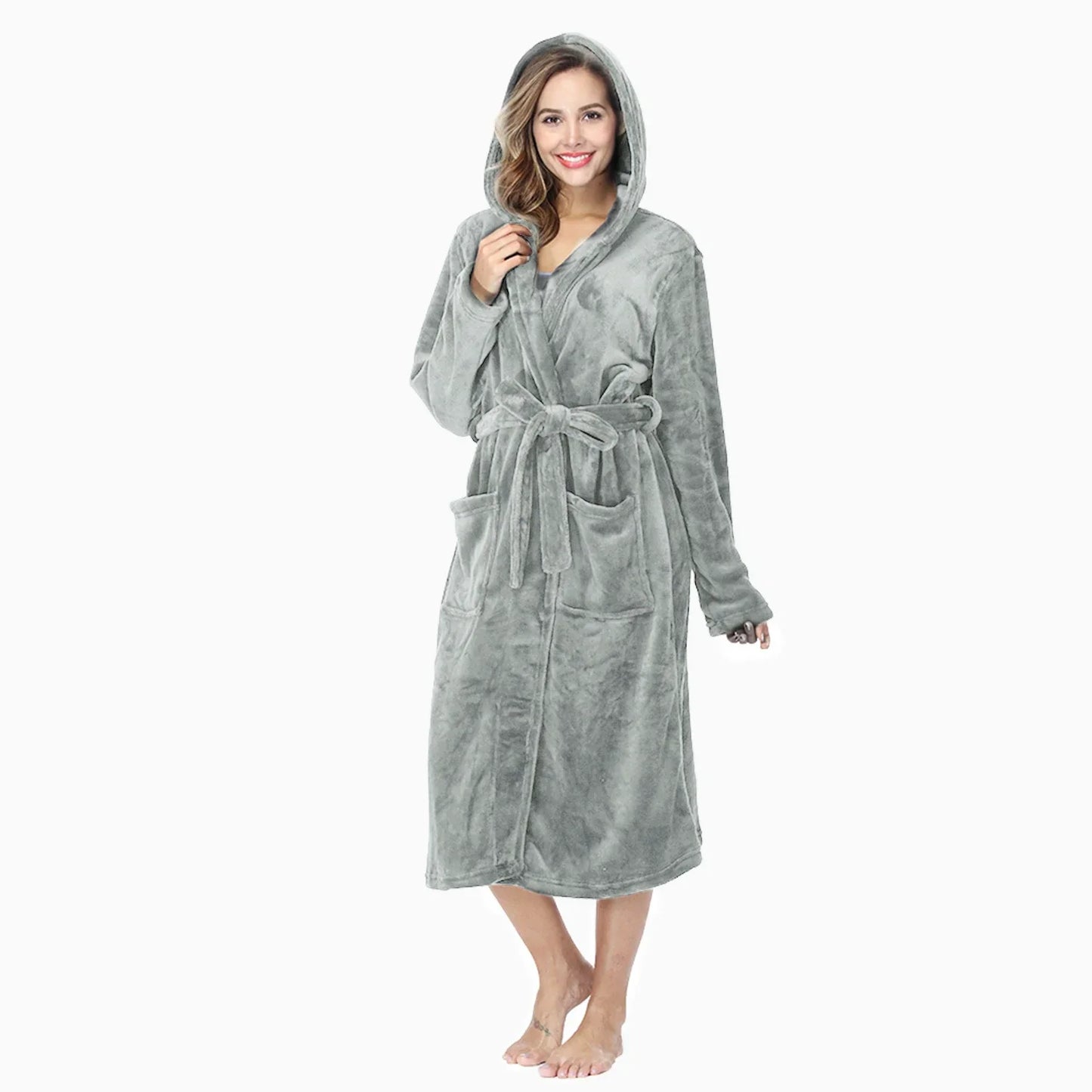 ChicHoodie – Robe Longue à Capuche en Polaire