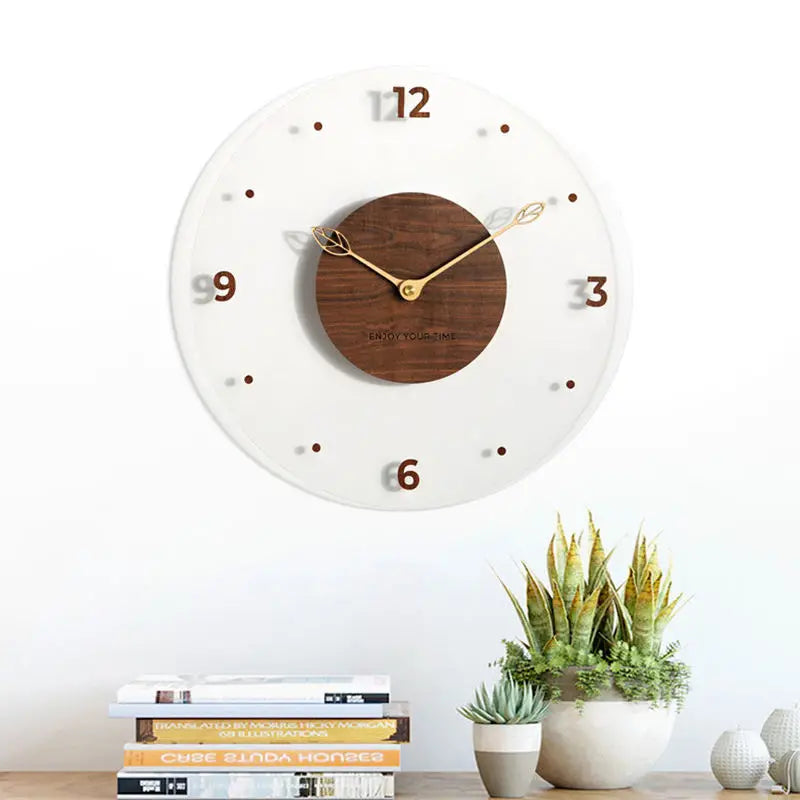 WalnutCraft - Horloge murale en bois de noyer