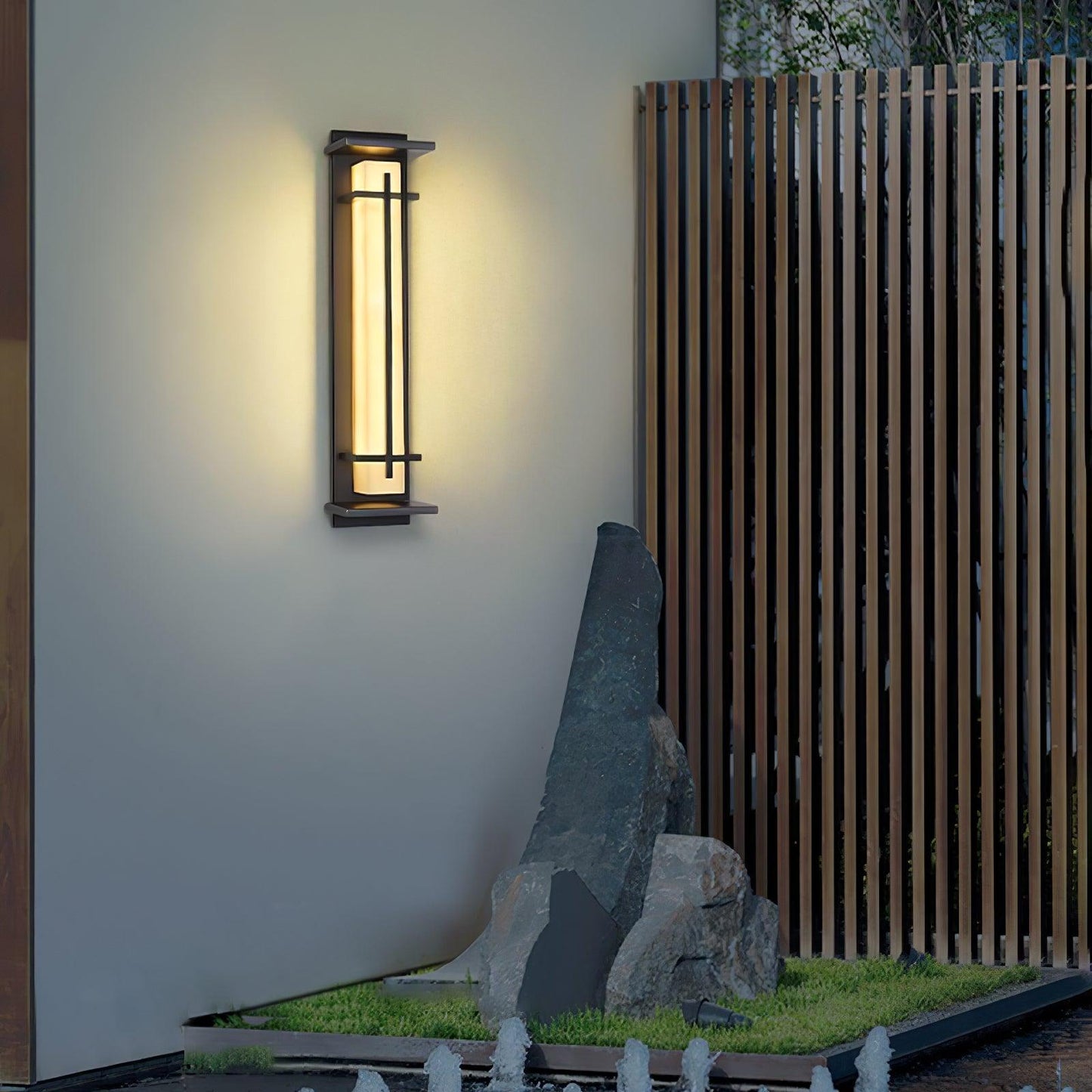 STRAVO | Applique Murale d’Extérieur – Acier Inoxydable & Marbre – LED Intégrée – IP65 – 3 Tailles & Couleurs