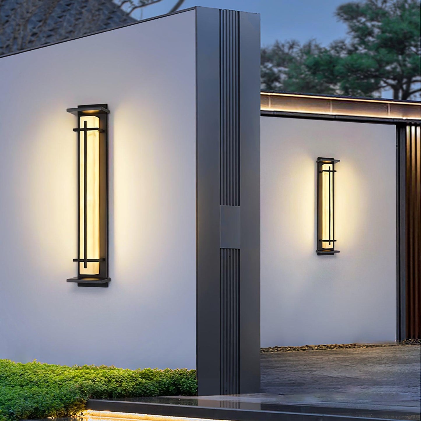 STRAVO | Applique Murale d’Extérieur – Acier Inoxydable & Marbre – LED Intégrée – IP65 – 3 Tailles & Couleurs