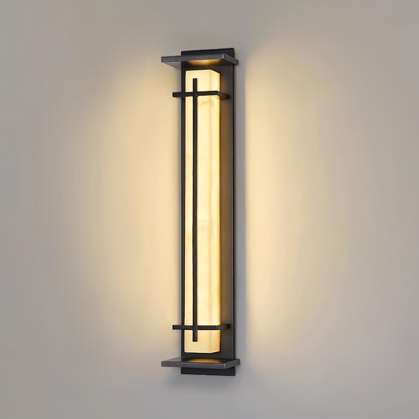 STRAVO | Applique Murale d’Extérieur – Acier Inoxydable & Marbre – LED Intégrée – IP65 – 3 Tailles & Couleurs