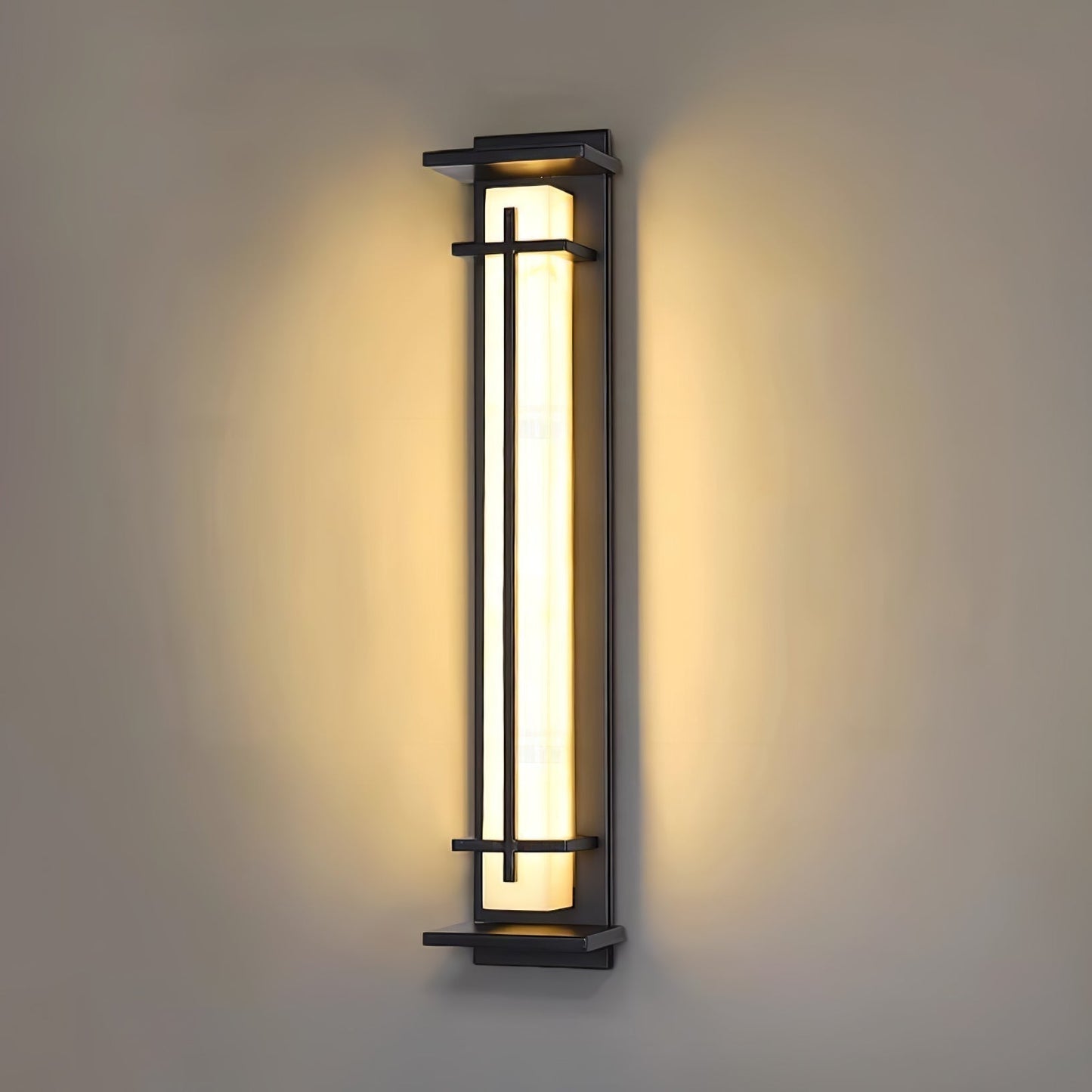 STRAVO | Applique Murale d’Extérieur – Acier Inoxydable & Marbre – LED Intégrée – IP65 – 3 Tailles & Couleurs