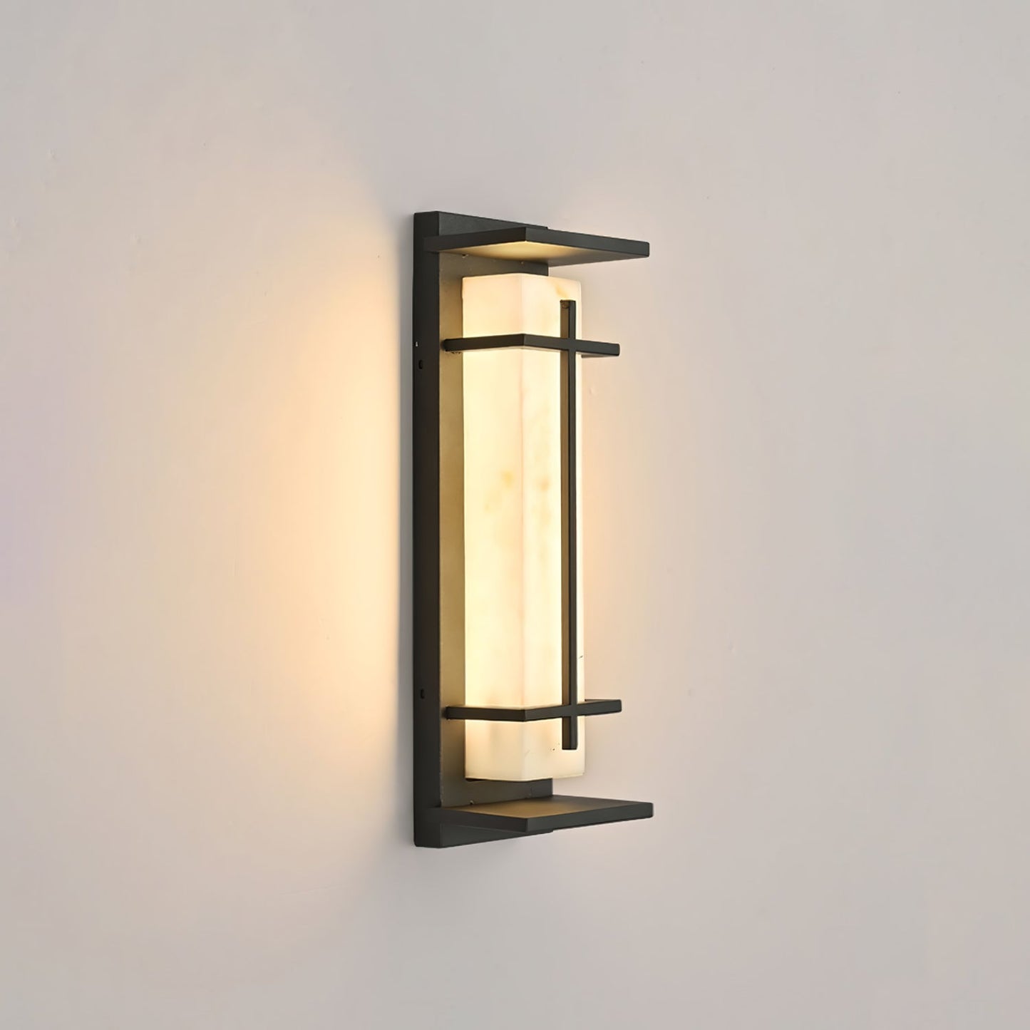 STRAVO | Applique Murale d’Extérieur – Acier Inoxydable & Marbre – LED Intégrée – IP65 – 3 Tailles & Couleurs