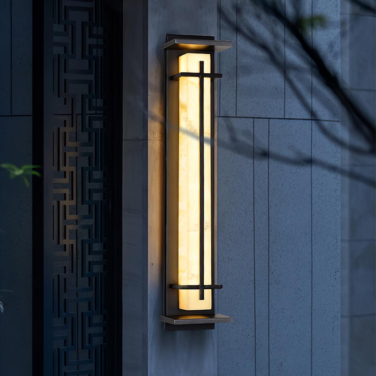 STRAVO | Applique Murale d’Extérieur – Acier Inoxydable & Marbre – LED Intégrée – IP65 – 3 Tailles & Couleurs