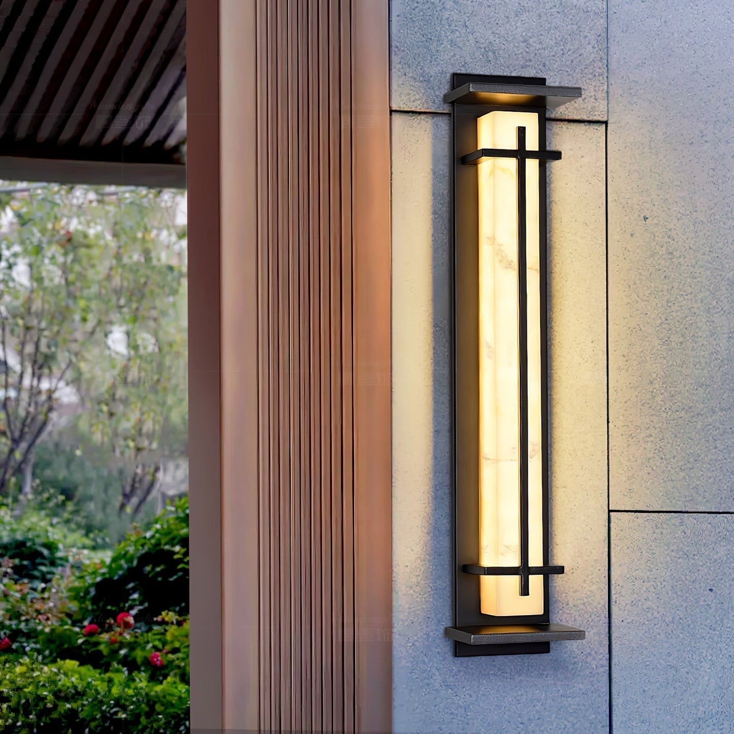 STRAVO | Applique Murale d’Extérieur – Acier Inoxydable & Marbre – LED Intégrée – IP65 – 3 Tailles & Couleurs