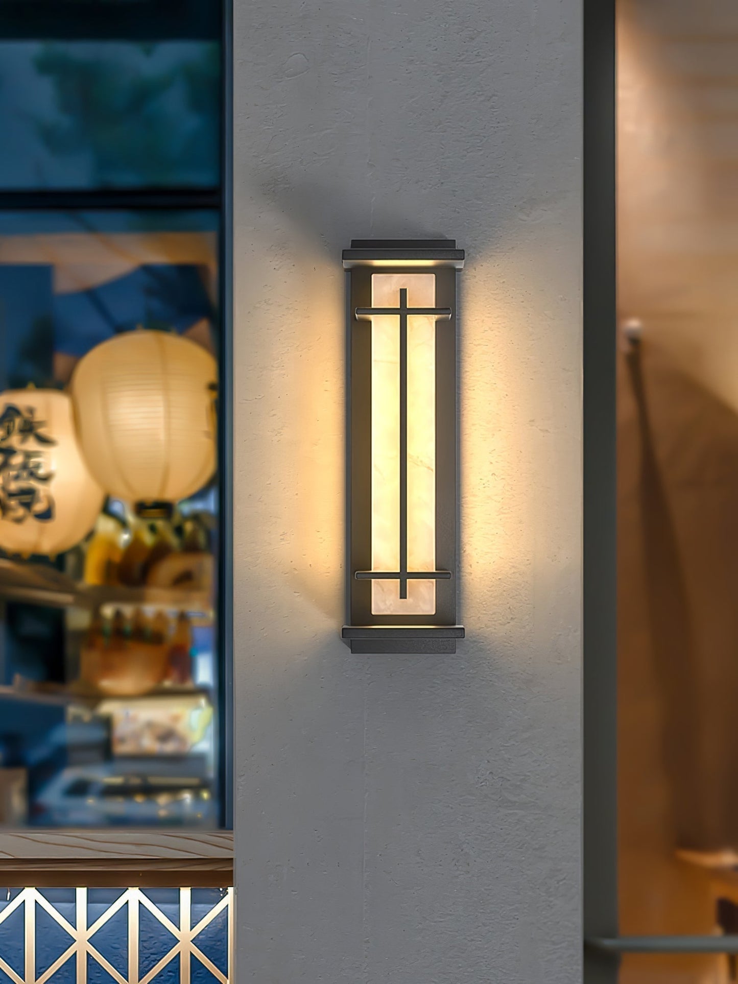 STRAVO | Applique Murale d’Extérieur – Acier Inoxydable & Marbre – LED Intégrée – IP65 – 3 Tailles & Couleurs