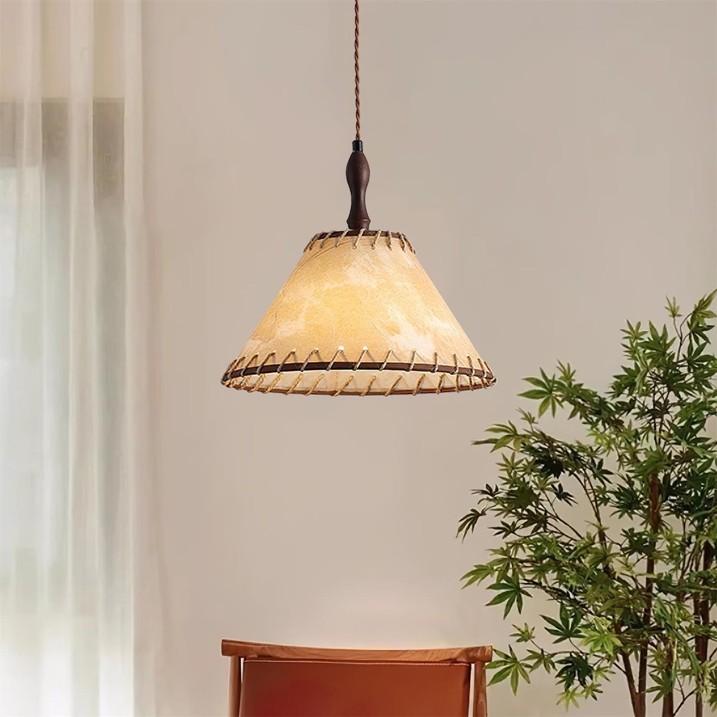 WoodLumière – Suspension Élégante en Bois
