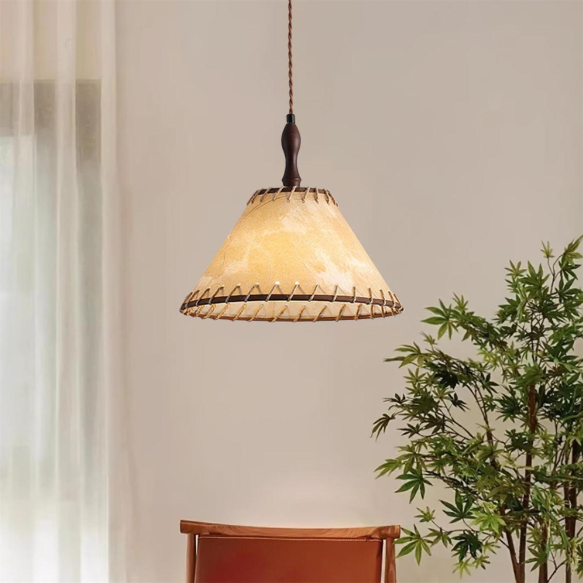 WoodLumière – Suspension Élégante en Bois