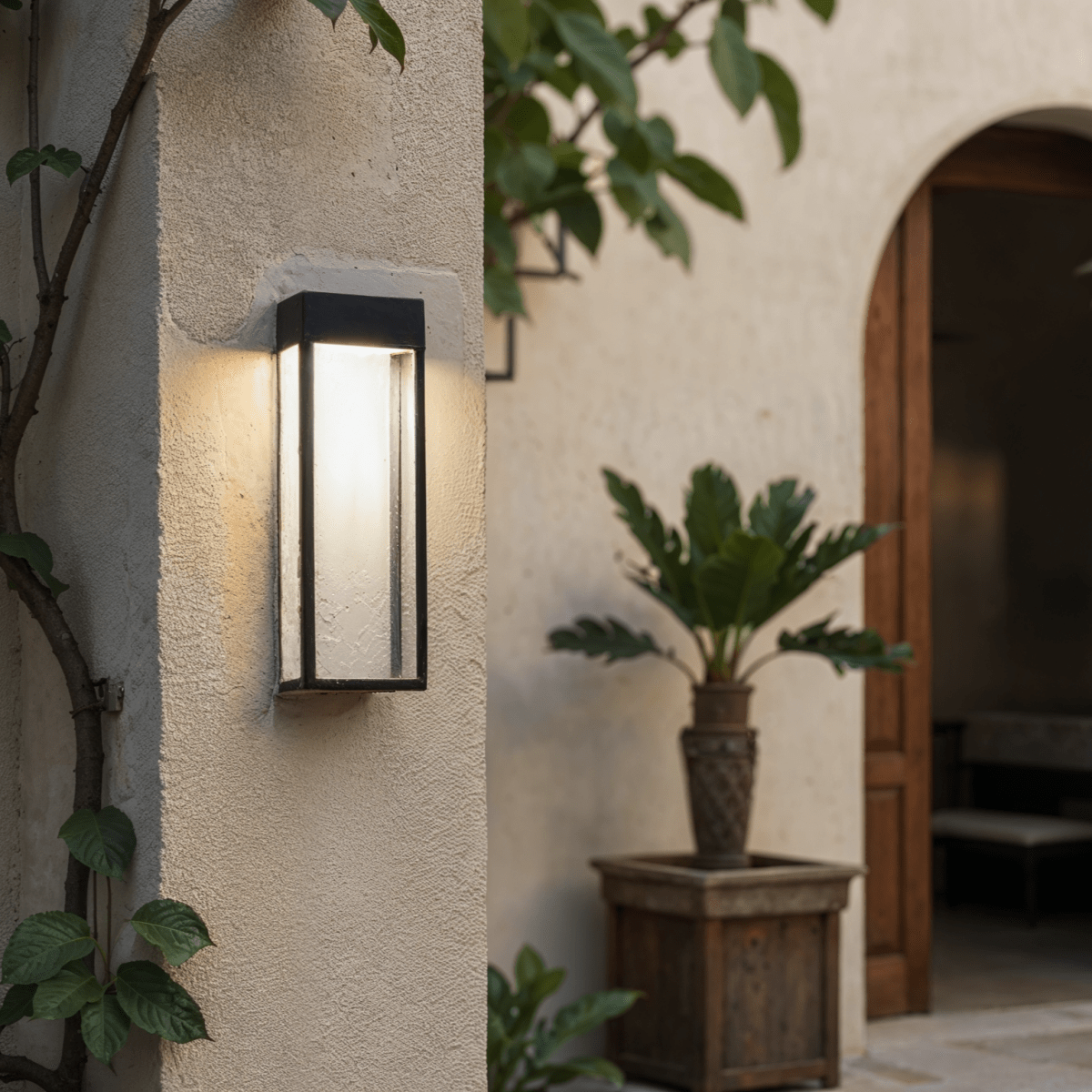 NoctaLux – Applique Murale Moderne en Acier Inoxydable | LED | IP55 | Pour Extérieur