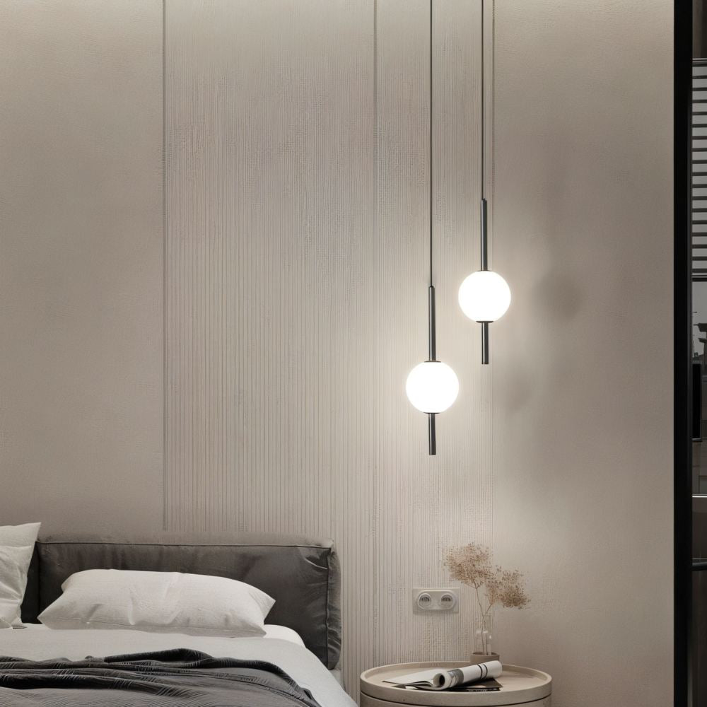 Glazora – Suspension Moderne avec Globe en Verre | LED Chaud | Ø10cm
