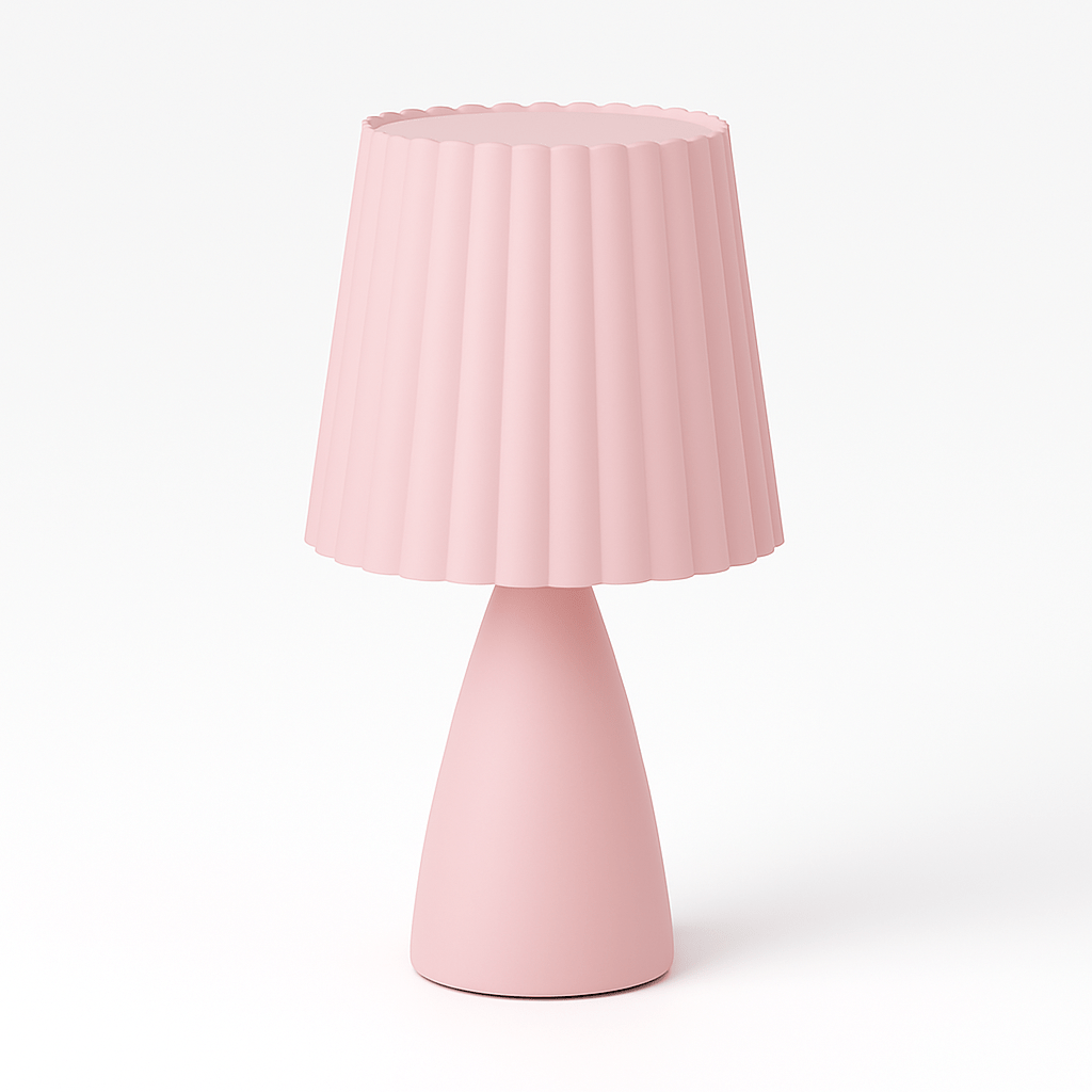 Apollo – Lampe de Table Design Mid-Century avec Abat-jour Plissé | LED à 3 Tons