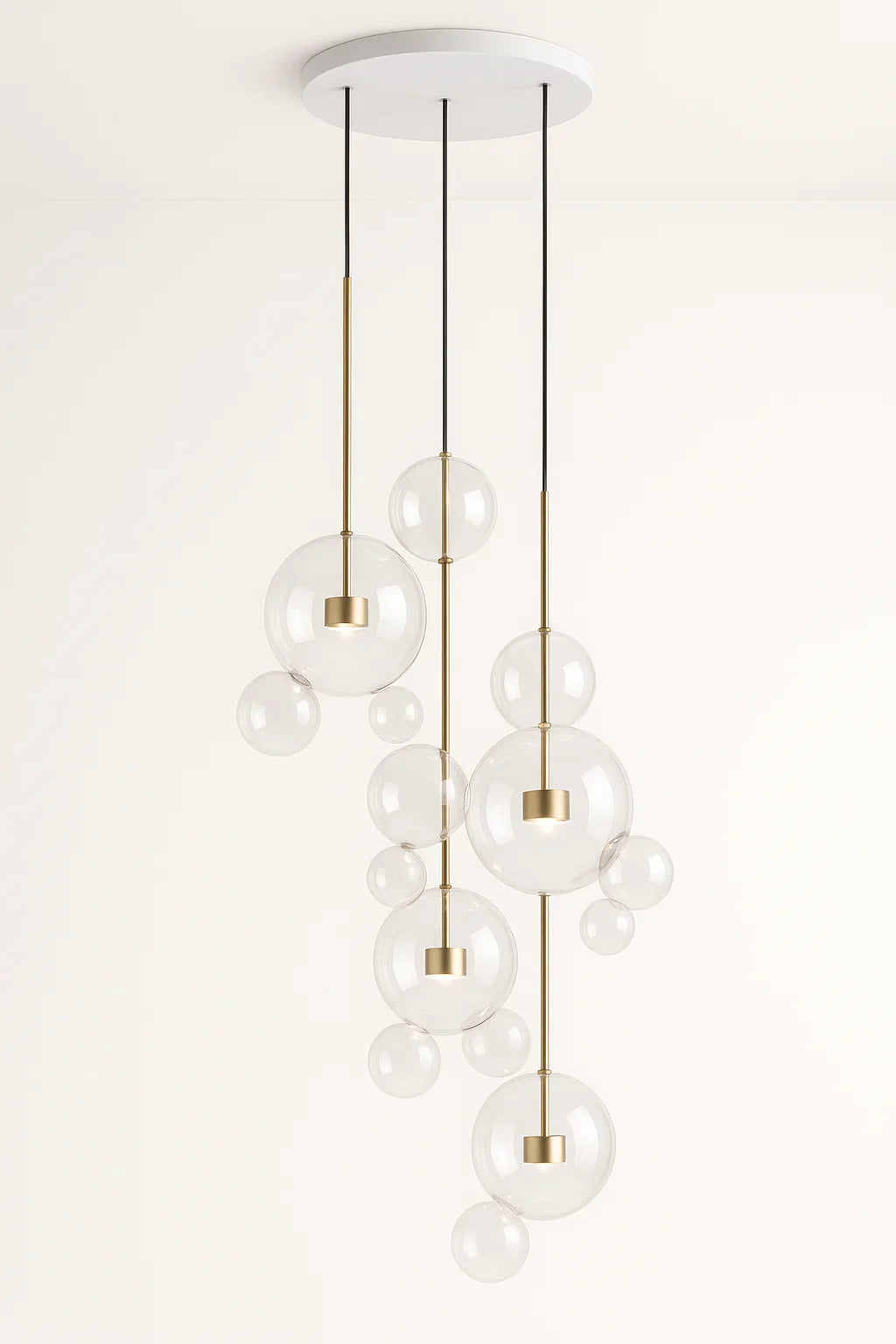 Bubble – Suspension à Boules Modernes en Verre et Métal – Éclairage LED Design