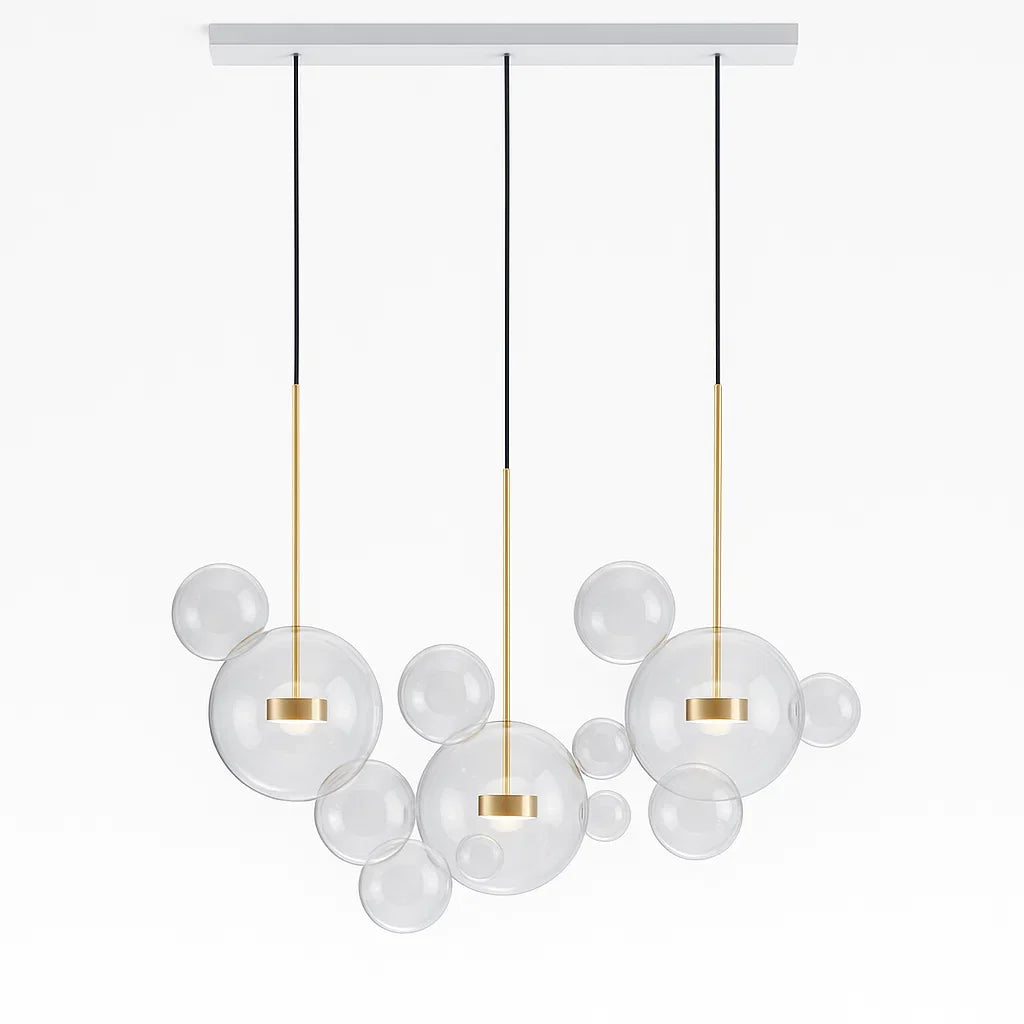 Bubble – Suspension à Boules Modernes en Verre et Métal – Éclairage LED Design