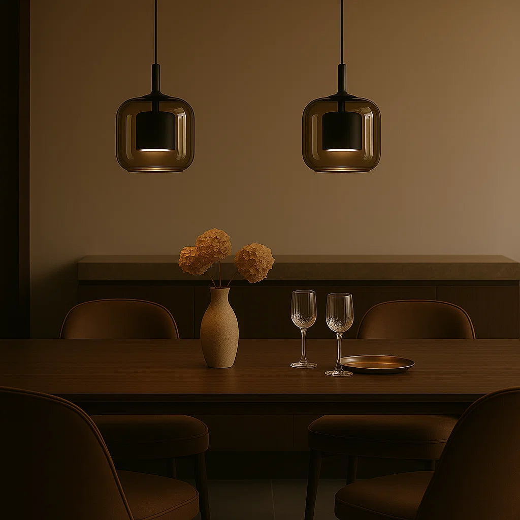 PureLight – Lampe Suspendue en Verre | Design Minimaliste | 3 Tailles Disponibles | Luminoir