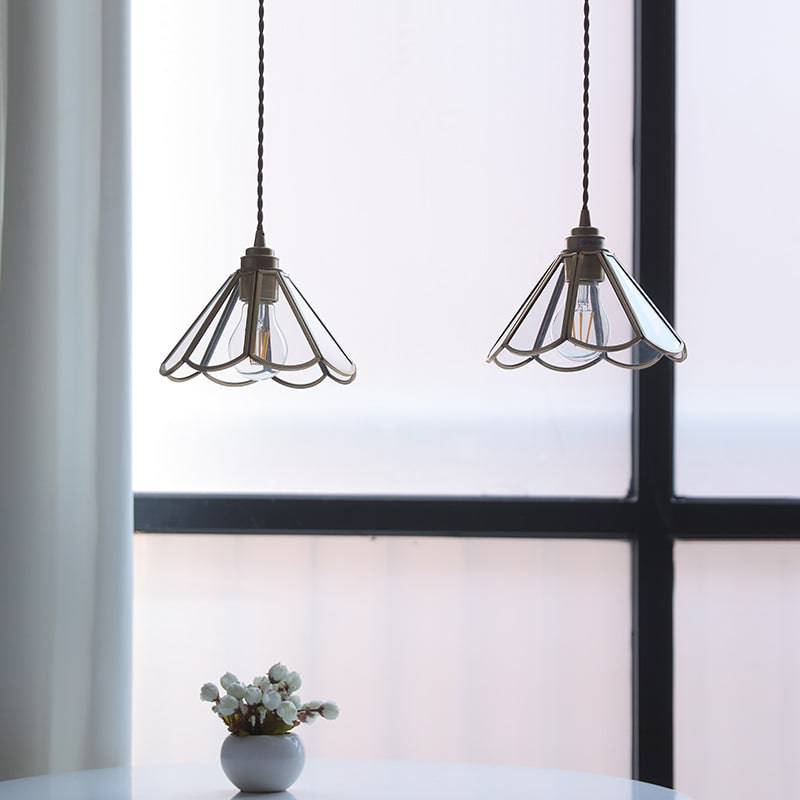 LustreVerre - Lampe Suspendue en Laiton