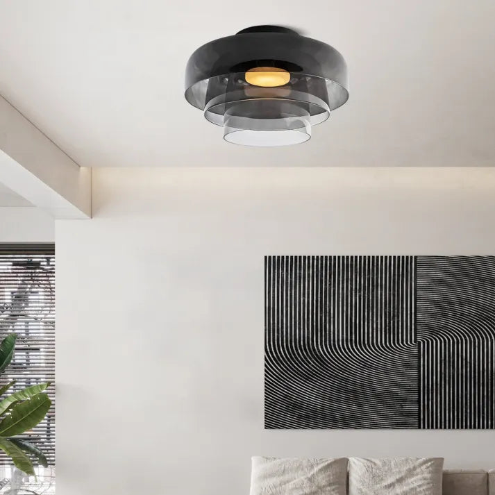 GlassLuxe – Lumière de Plafond Médiévale