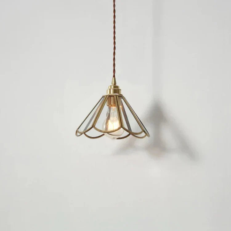 LustreVerre - Lampe Suspendue en Laiton