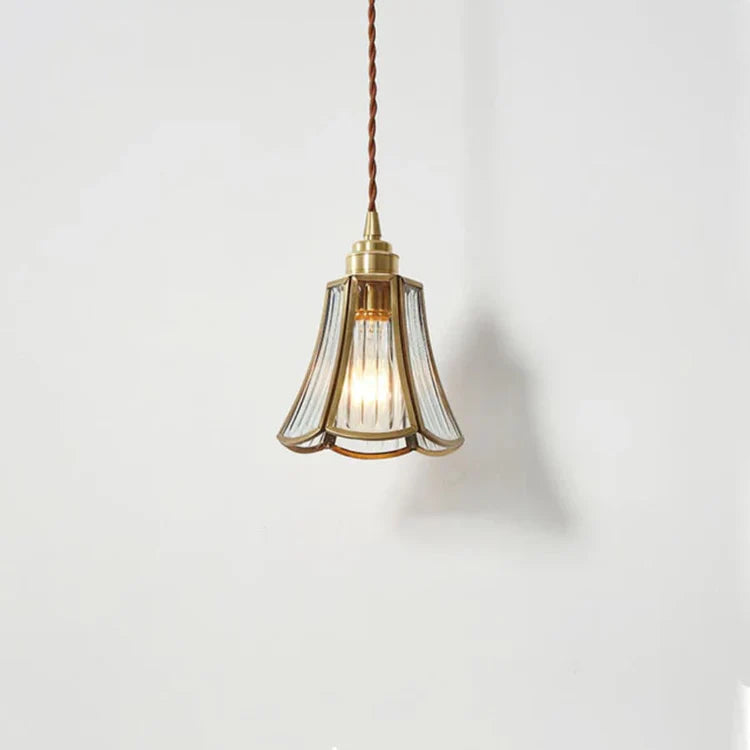 LustreVerre - Lampe Suspendue en Laiton