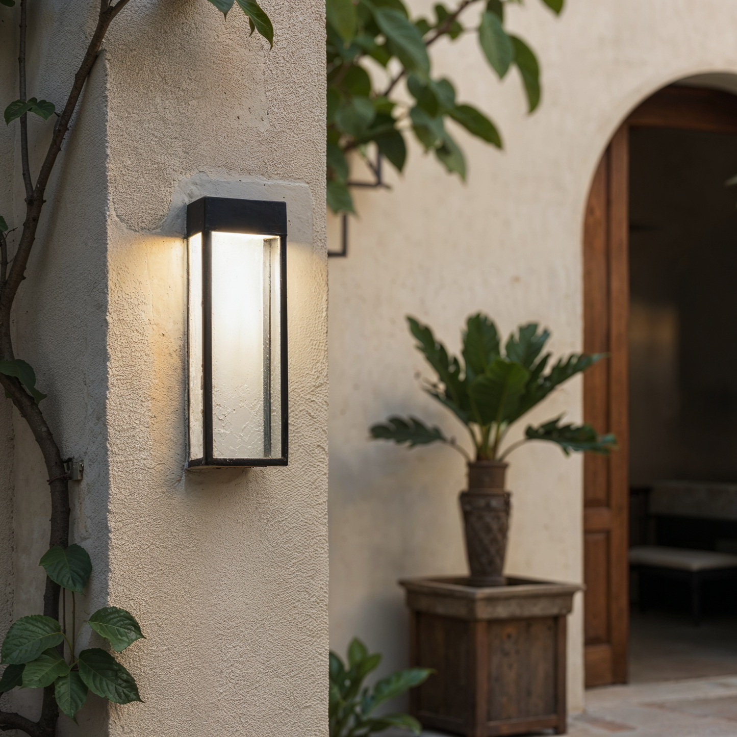 NoctaLux – Applique Murale Moderne en Acier Inoxydable | LED | IP55 | Pour Extérieur
