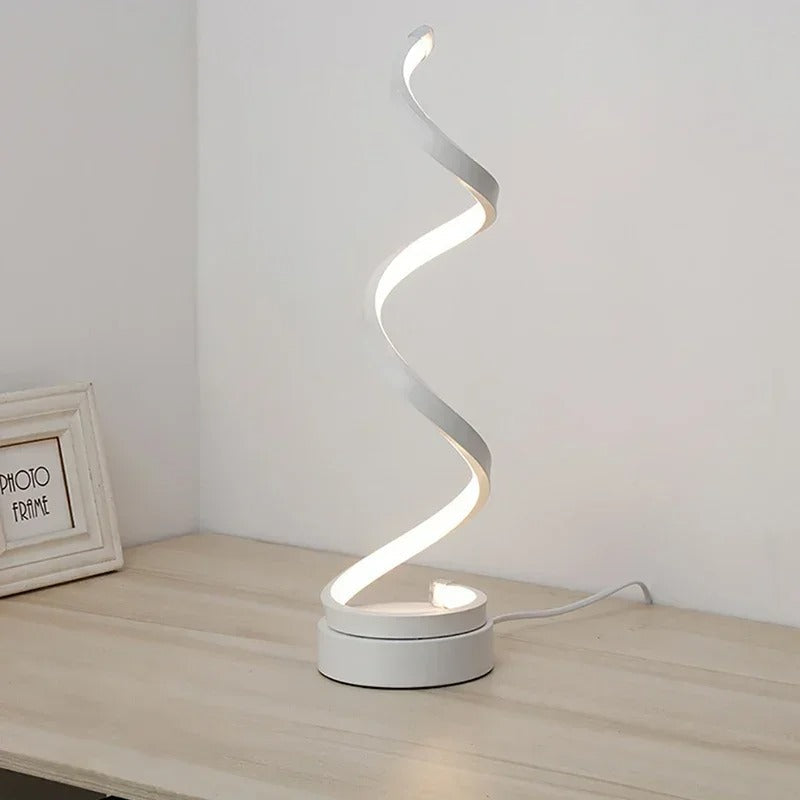 Lampe de table LED moderne - Éclairage en spirale protecteur pour les yeux