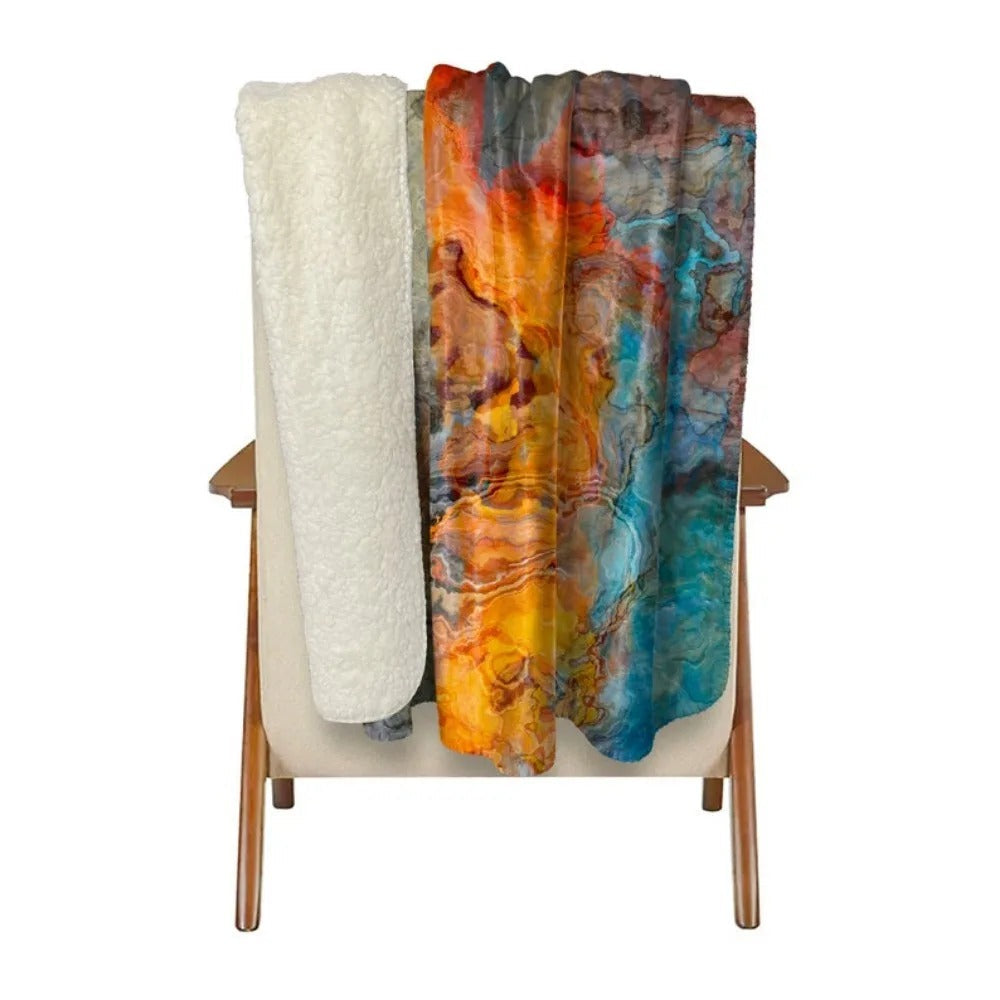 SherpaArt – Couverture Fleece à Motif Abstrait